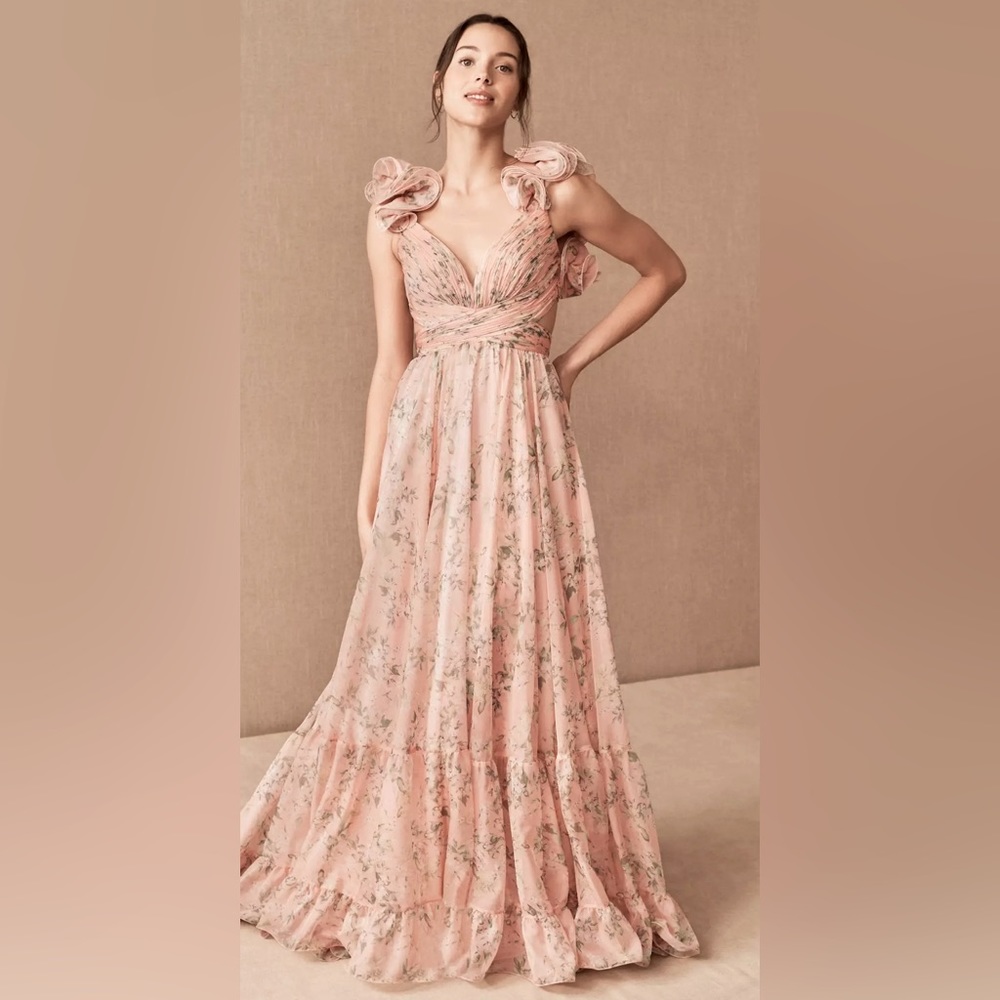 Mac Duggal Pale Pink Floral Gown